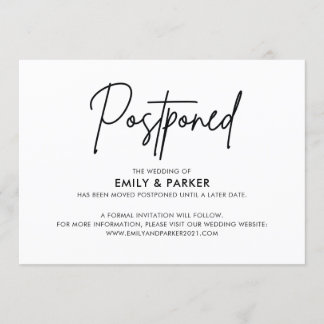 Anuncio de aplazamiento