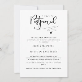 Anuncio de Aplazamiento de Boda, Anuncio Moderno S