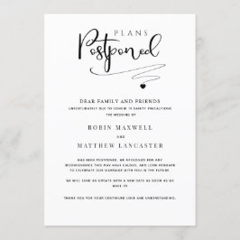 Anuncio de Aplazamiento de Boda, Anuncio Moderno S