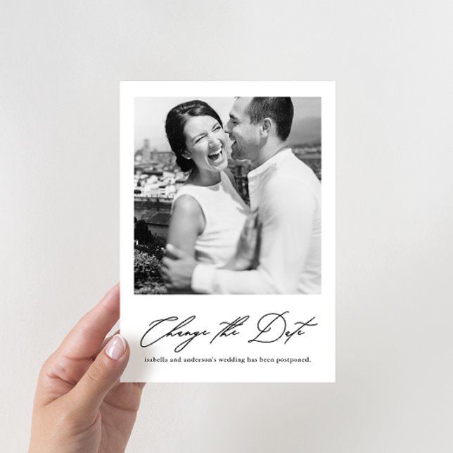 Anuncio de aplazamiento de boda con foto de nueva  (Subido por el creador)