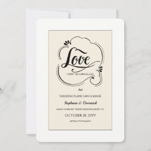 Anuncio de aplazamiento de boda Love Wins