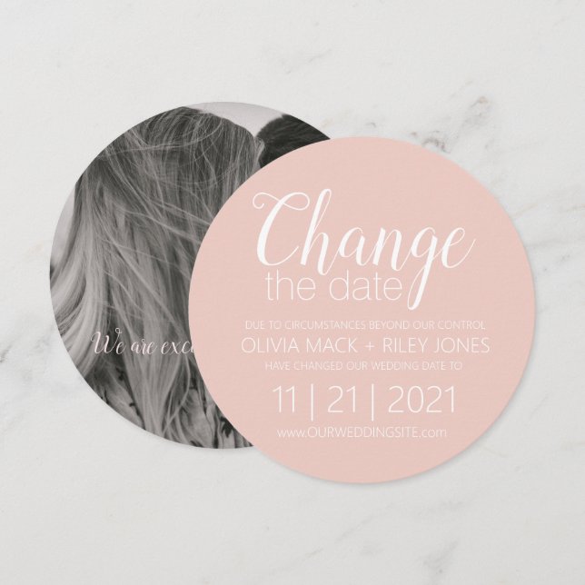 Anuncio de aplazamiento de la boda del nuevo día d (Anverso / Reverso)