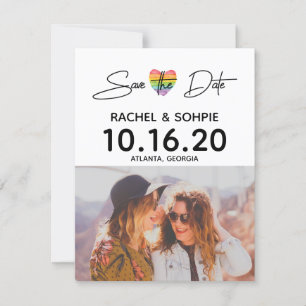 Anuncio de Arcoíris Save the Date