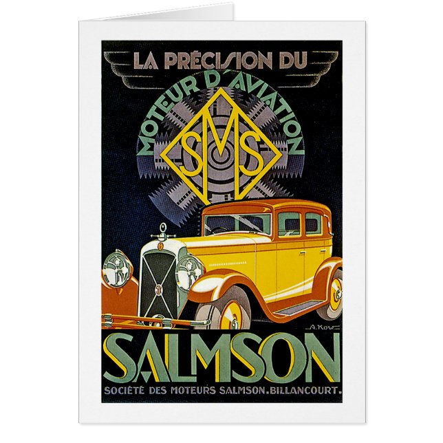Anuncio de Automóvil Salmson Antiguo (Frente)