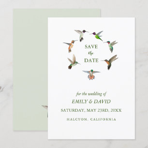 Anuncio de Aviso de Boda de Colibrí