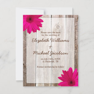 Anuncio de Aviso de Boda Rústica de Margarita Rosa