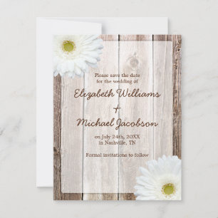 Anuncio de Aviso de Boda Rústico de Margarita Blan