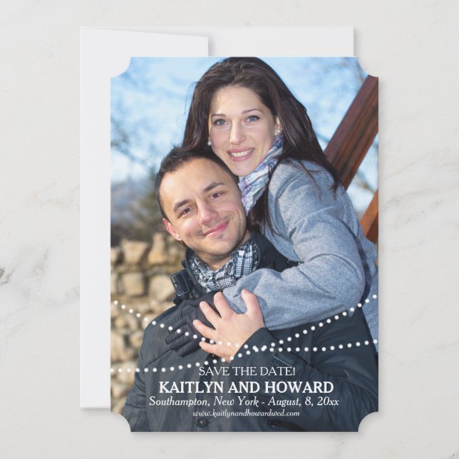 Anuncio de Aviso de Fecha de Cuentas de Collar de  (Anverso)