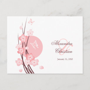 Anuncio de Aviso de Flores Mariposa Rosadas