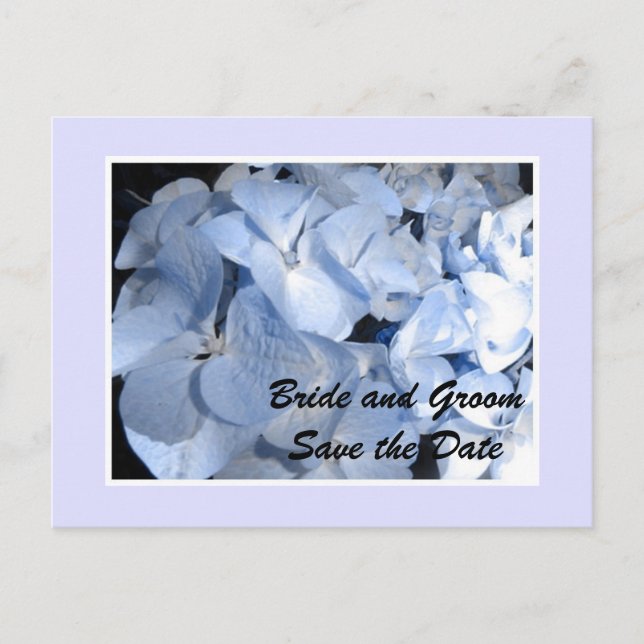 Anuncio de Baby Blue Hydrangea para guardar la fec (Anverso)