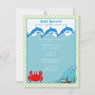 Anuncio de Baby Shower Bajo el Mar para Niño