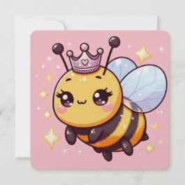 Anuncio de baby shower de la reina abeja linda y c