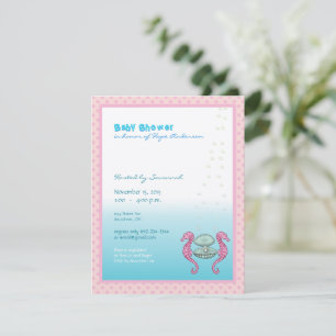 Anuncio de Baby Shower de Niña Bajo el Mar