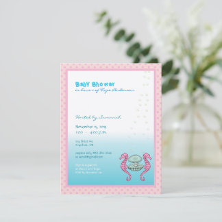 Anuncio de Baby Shower de Niña Bajo el Mar