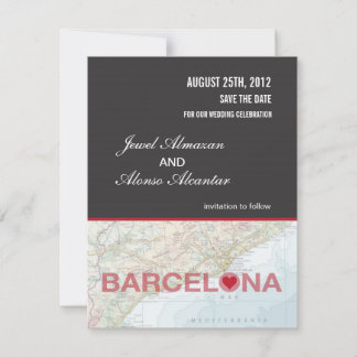 Anuncio de Barcelona España para guardar la fecha