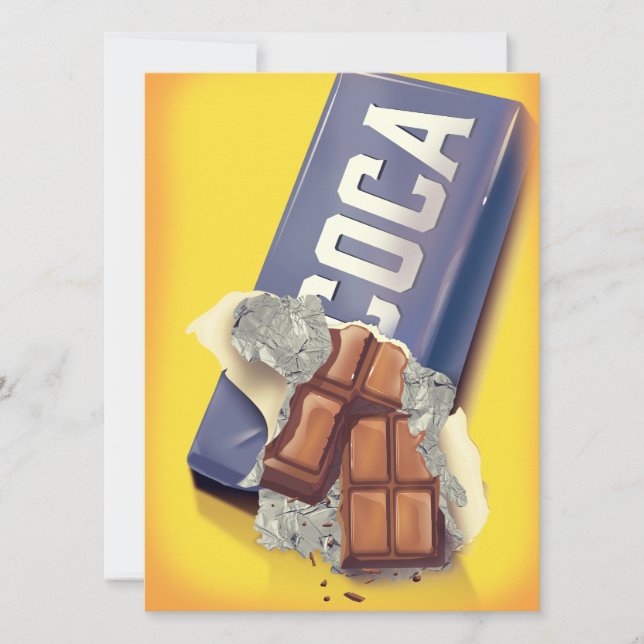 Anuncio de barra de chocolate vintage (Anverso)