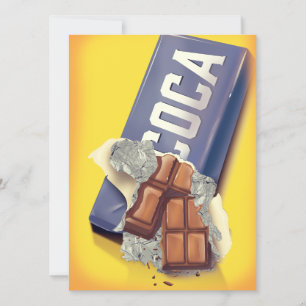 Anuncio de barra de chocolate vintage