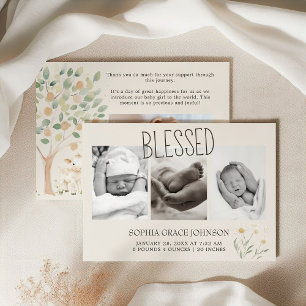 Anuncio de bebé amigos de pradera animales de gran