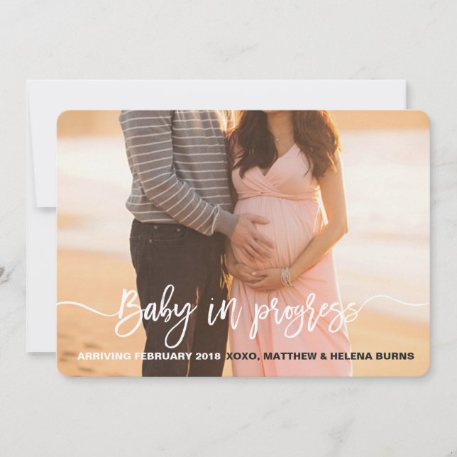 Anuncio de Bebé en Camino (Anverso)