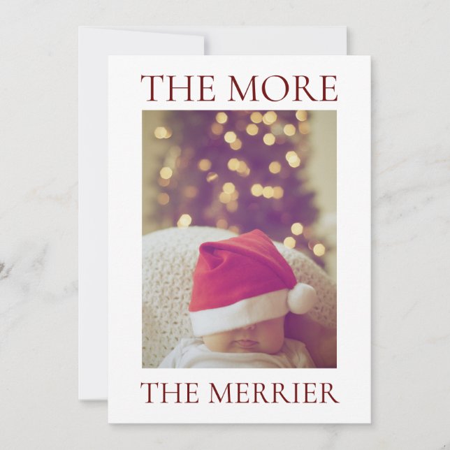 Anuncio de Bebé en Navidad (Anverso)