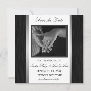 Anuncio de Black & Silver Save the Date