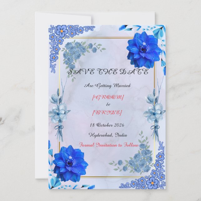 Anuncio de Boda Acuarela de la Marina (Anverso)