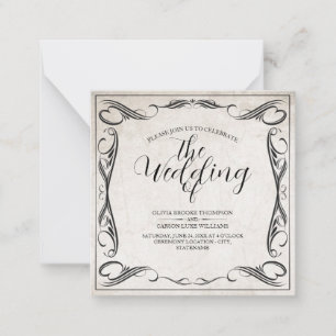 Anuncio de Boda Art Déco Negro Vintage