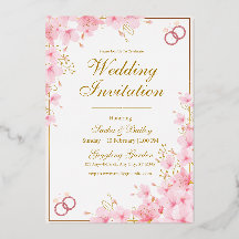 Anuncio de Boda Blanco y Rosa Moderno