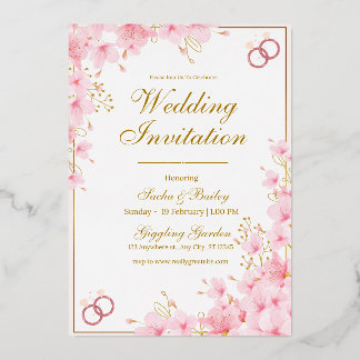 Anuncio de Boda Blanco y Rosa Moderno