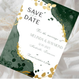 Anuncio de Boda Botánico de Lujo Verde