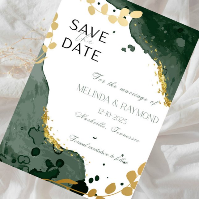 Anuncio de Boda Botánico de Lujo Verde (Subido por el creador)