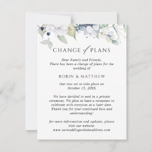 Anuncio de Boda Cambio de Planes Elegant Bliss