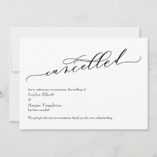 Anuncio de Boda Cancelada Simple y Elegante