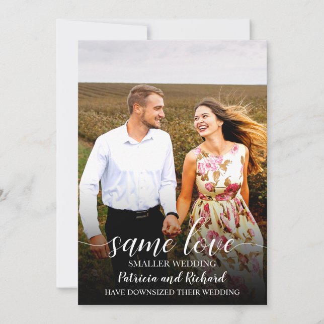 Anuncio de Boda con Amor Igual Foto de Reducción d (Anverso)