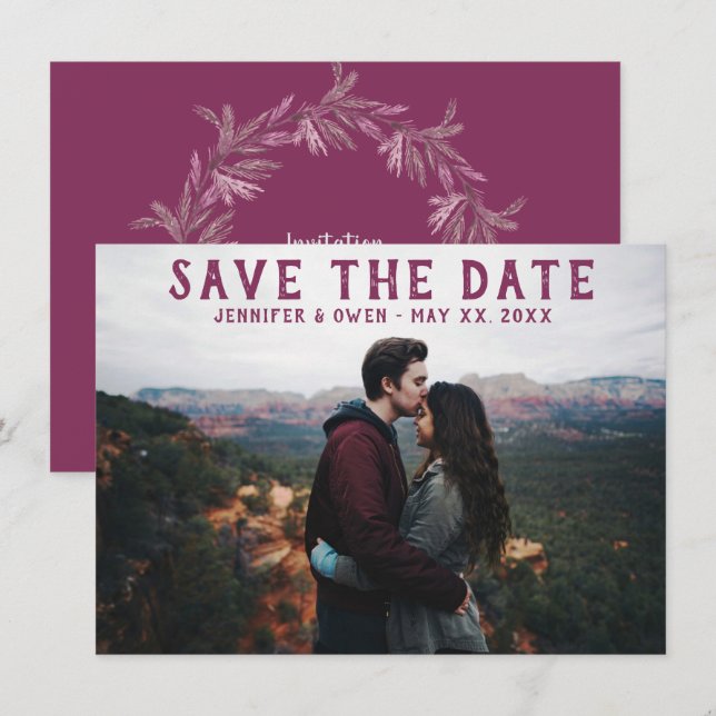 Anuncio de Boda con Compromiso Fotográfico (Anverso / Reverso)