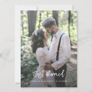 Anuncio de Boda con Foto de Huida de Novios