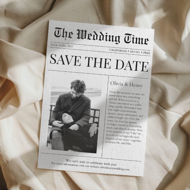 Anuncio de Boda con Foto de Periódico Guarde la Fe (Subido por el creador)