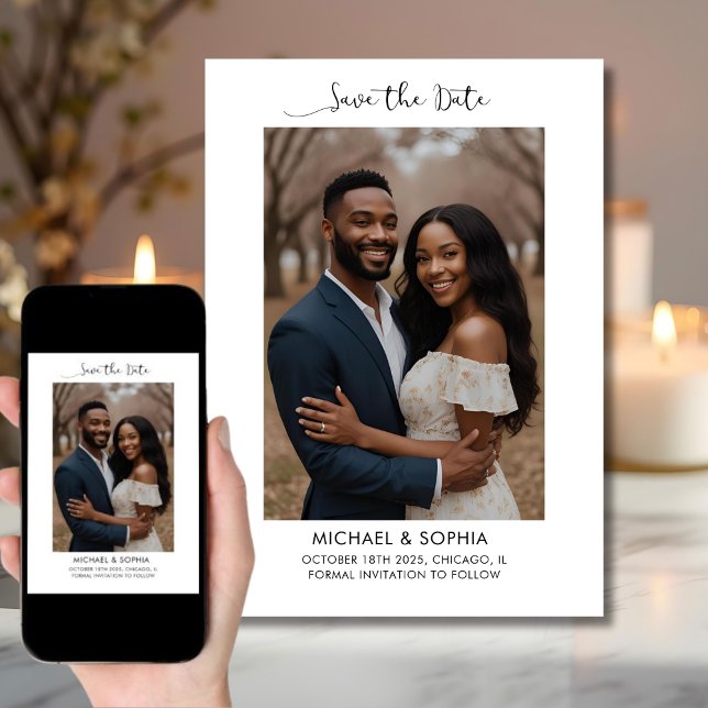 Anuncio de Boda con Foto y Fecha de Guardado con E (Subido por el creador)