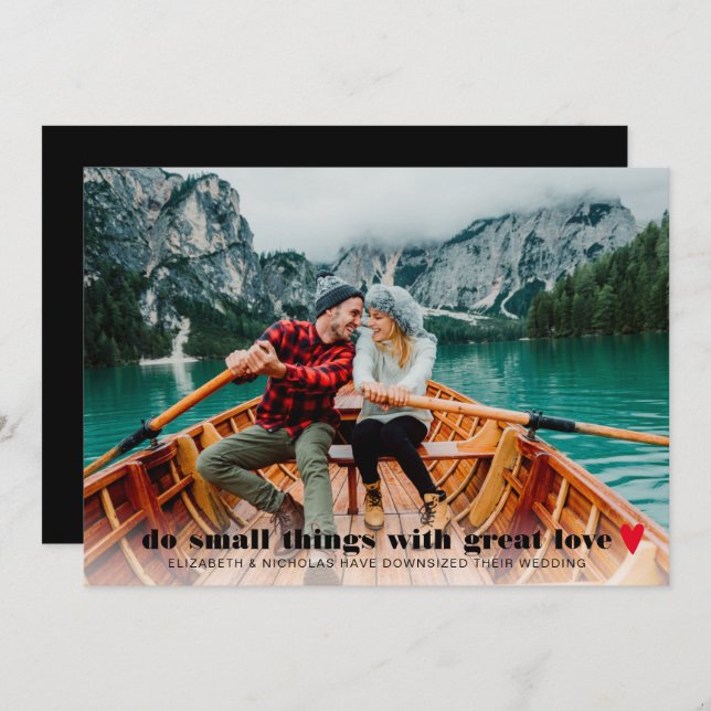 Anuncio de Boda con Fotos en Micro Formato Reducid (Anverso / Reverso)