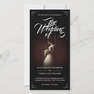 Anuncio de boda con novia de pie - Clásico