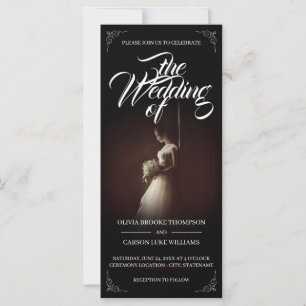 Anuncio de boda con novia de pie - Clásico