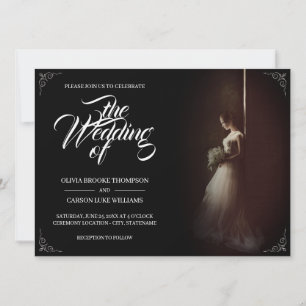 Anuncio de boda con novia de pie - Clásico