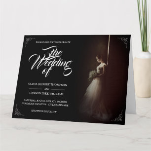 Anuncio de boda con novia de pie - Clásico