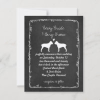 Anuncio de Boda con Siluetas de Cane Corso