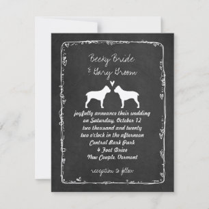 Anuncio de Boda con Siluetas de Cane Corso