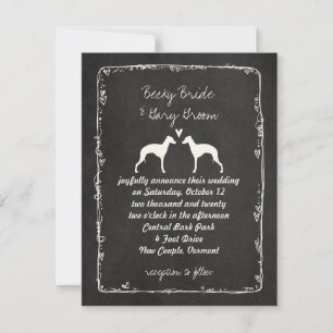Anuncio de Boda con Siluetas de Galgo Italiano