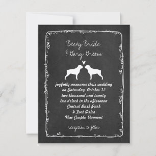 Anuncio de Boda con Siluetas de Rottweiler