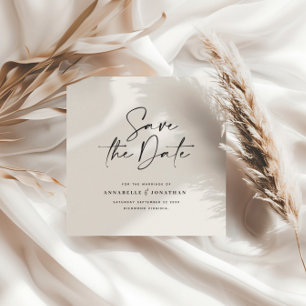 Anuncio de boda con tipografía manuscrita moderna