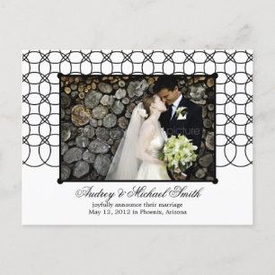 Anuncio de Boda de Argollas Modernas/Guardar la Fe