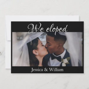 Anuncio de Boda de Caligrafía Fotográfica Nos Fuga